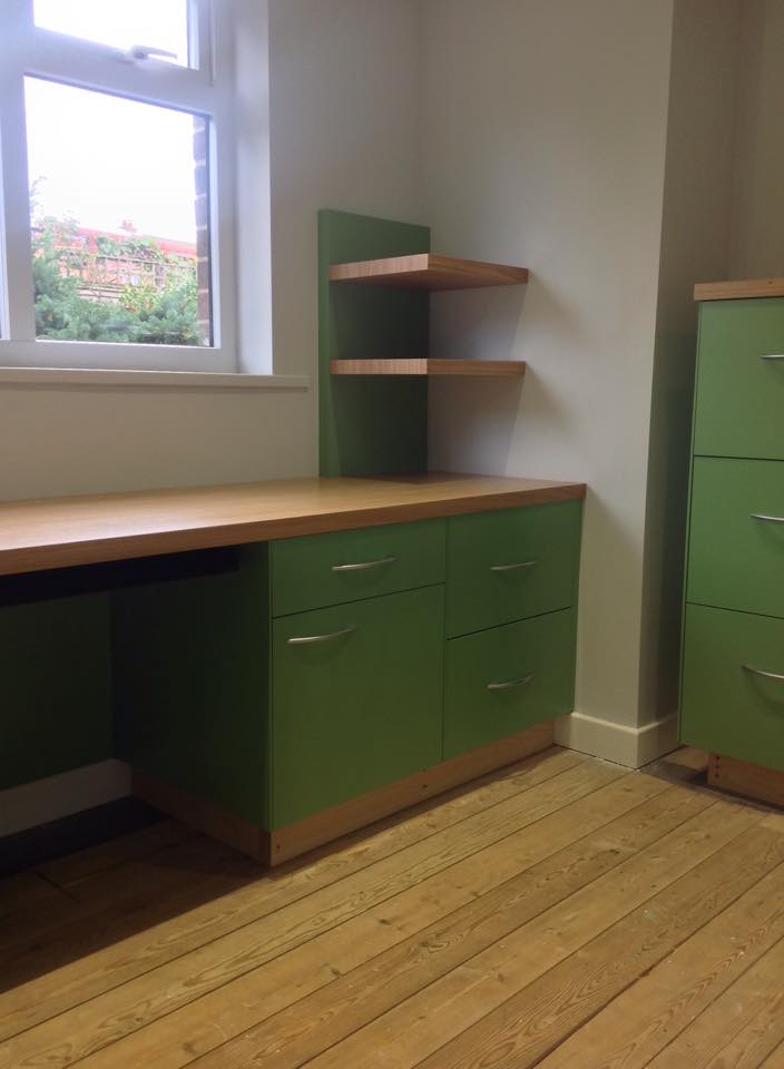 Painted office furniture