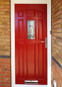 Red composite door